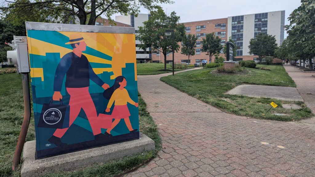 Comacell Art Box at Crain Hwy N and Baltimore Annapolis Blvd